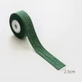 Dark green Christmas ribbon with gold lettering, 2.5cm wide for festive DIY gift wrapping - 2.5cm Dark Green Ribbon with Gold Print (6 Yards)