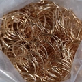 Bulk gold metal circular earring hoop components for DIY jewelry making sets - 25mm / KC Gold