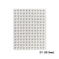 Detail showing 4mm iridescent white self-adhesive pearl stickers for face and DIY crafts - ET-28 4mm Aurora Pearl Sticker