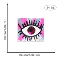 Pink and blue sequin eye patch embroidery for DIY clothing decoration, 20.5cm x 17.7cm - Pink Blue Square Sequin Eye