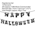 Detail von Happy Halloween Banner mit blutigen Buchstaben und Fledermäusen - HAPPY HALLOWEEN Buchstaben Stil