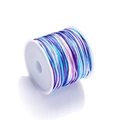 Close-up of multicolor gradient nylon cord on spool for DIY handmade jewelry weaving - Color No. 7