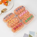 6er-Pack farbenfrohe PU-Squishy-Cupcakes in einer transparenten PET-Geschenkbox - 6-teiliges Set