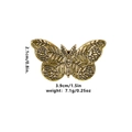 Spilla a farfalla in bronzo vintage con incisioni floreali, misura 3,9x2,1cm e peso 7,1g - Forma di Gatto Seduto (C2333-1)