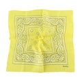Bandana jaune vif 100% coton avec motifs cachemire classiques et textures plissées - Bandana 54*54cm / Bandana 100% Coton 6# Jaune Clair