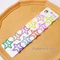 Lot de 10 barrettes étoiles colorées aux tons bonbons pour filles sur carte - 4.2cm Émail clair (10 pièces/carte)