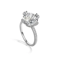 Luxurious S925 sterling silver butterfly ring with round-cut sparkling diamond stone - US 5 / Style 9 (4.7g)