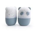Panda-shaped facial ice roller in blue and speckled white silicone variant - Panda Style-Gray Blue