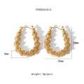 Detail showing 33mm gold-plated spiral earrings with dimensions and 6g weight details - Gold Wire Wrapped Style (YYE023319-G)
