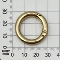 30mm golden round spring gate ring clasp shown on scale paper for DIY hardware accessories - 28mm Round Spring Ring / KC Gold