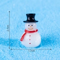 Miniatur Schneemann aus Harz mit schwarzem Hut und rotem Schal, Größe 2,7x1,7cm - 2# Schneemann