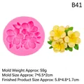 Pink silicone gardenia flower mold for soap and candle making with finished size details - 4#B41 Plumeria / Pink