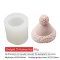 Cylindrical silicone mold for creating pink knit-texture Santa hat candles and crafts - No.2 Straight Christmas Hat 48g
