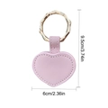 Rosafarbener herzförmiger Leder-Hutclip mit goldenem Bambus-Metallring und Maßen - Herzförmiger Stil / Rosa