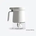 Barattolo per spezie minimalista in bianco islandese con doppia chiusura e cucchiaino - Bianco Islanda
