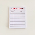 Cute cherry stripe check list notepad for daily plans and note taking on white paper - Cherry Checklist