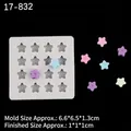 Mini stampo in silicone a 16 cavità a stella per artigianato DIY e decorazioni per dolci - Stile 1 16 Stelle / Grigio