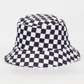 Bob classique à motif damier noir et blanc pour hommes et femmes tendance - M (56-58cm) / Damier Noir et Blanc (#03)
