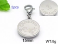Capricorn stainless steel zodiac charm set with ambitious engraving for DIY keychains - Capricorn (KLJ009-Z)
