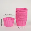 Set of 50 pink paper muffin cups for cupcakes with 6.8cm top diameter for Christmas baking - Oil-proof Cupcake Liners Pink 50pcs