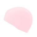 Adult pink stretch polyester swimming cap for women and men in a minimalist style - Pink Single Thread