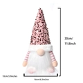 Rosa Pailletten Weihnachtsgnom Plüsch mit Maßen 30cm Höhe und 16cm Breite - Rosa Paillettenhut
