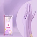 Extra long nitrile gloves in dark plum purple 12-inch 30pcs pack for kitchen cleaning - 12 Inch (Approx 30cm)/30 Pcs / Purple / M