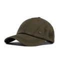 Gorra vintage de algodón lavado verde oliva con placa metálica y bordado fino - Verde Militar