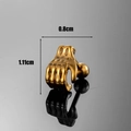 Goldener Skeletthand-Ohrstecker aus Edelstahl mit strukturierter Vintage-Oberfläche - Goldener Skeletthand-Stil (S284) / 0.8x1.11cm