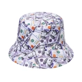 Sombrero de pescador unisex con estampado de dólares estadounidenses en lona de sarga - Estampado de dólares estadounidenses en color