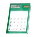 Tragbarer Solar-Taschenrechner mit grünem Rahmen und transparentem Touch-Bedienfeld - 120*81*5mm / Grün