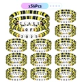 36-piece set of Class of 2025 woven graduation bracelets with compass charm and card - Class of 2025 Style