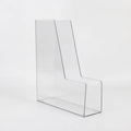 Single clear acrylic L-shaped desktop organizer folder holder for home office storage - 25*8*29.5
