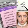 Self-adhesive cross design cluster lower eyelashes for a natural and lightweight eye look - Glue-free Cheese Lower Lashes