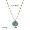 Details zur Größe der Seestern-Halskette mit blauem Emaille und Gold-Finish-Anhänger - Runder Seestern-Stil (TN3485-BL)