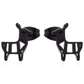 Minimalist matte black cutout deer earrings with a geometric animal silhouette design - Geometric Deer / Black