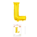 Goldener Folienballon Buchstabe L für Geburtstagsparty inklusive Einzelhandelsverpackung - Buchstabe L / Gold