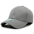 Structured dark grey baseball cap with 57-58cm size label on a classic curved brim - One Size / Light Gray