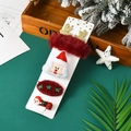 Set di accessori per capelli natalizi con cerchietto renna e clip Babbo Natale - Set da 4 Pezzi Babbo Natale