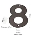 Numero civico 8 in ghisa vintage, marrone scuro con viti incluse, altezza 12,5 cm - Numero Grande Largo-8