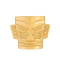 Spilla maschera dorata Sanxingdui in lega 3D distintivo creativo regalo souvenir - Oro Nichel Perla (D067-B)