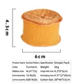 Ginger yellow ruffled chiffon ribbon roll for bouquet wrapping and cake decoration - 4cm Simple Pack / Ginger Yellow