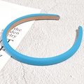 Détail d'un serre-tête en tissu bleu vif avec doublure en velours marron doux - 1.2cm / Bleu