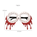 Funny Halloween eyeball glasses with red glitter blood and white veins for party decor - Bloody Eyeball Decorative Glasses