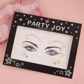 Iridescent facial rhinestone stickers with butterfly designs for eye makeup decoration - HF-162-Champagne Iridescent Butterfly Style