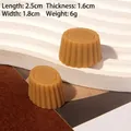Miniature resin chocolate dessert for DIY crafts with dimensions 2.5x1.8x1.6cm - Oval Light Coffee