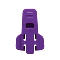 Apriblattine di plastica viola per bevande vista dall'alto su sfondo bianco puro - Viola