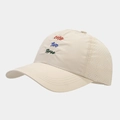 Gorra beige transpirable de secado rápido con bordado one two three y agujeros láser - Ajustable / Beige