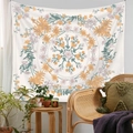Bohemian mandala tapestry with floral patterns in orange and green for home decor - 73X95CM (Cross-border Brushed Style) / LT073-1 Orange Purple