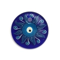 Dunkelblauer 30mm Evil Eye Glasanhänger mit Flammenmuster für DIY-Schmuckherstellung - Stil 04